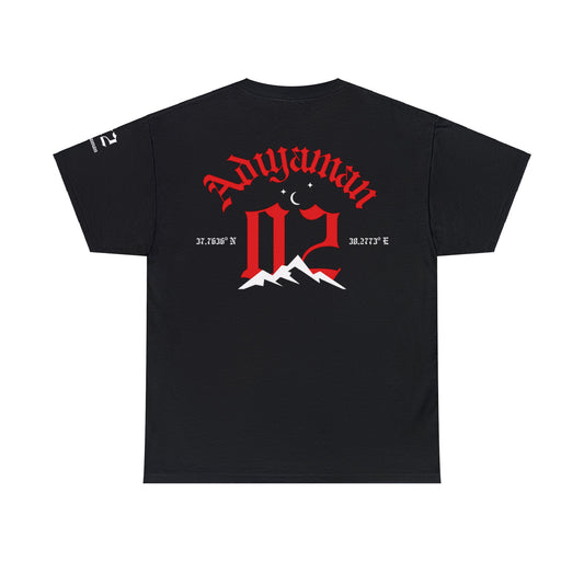 Şehirim - 02 Adıyaman - T-Shirt - Back Print - Black