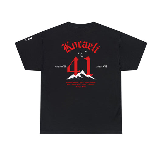 İlçem - 41 Kocaeli - T-Shirt - Back Print - Black