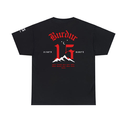 İlçem - 15 Burdur - T-Shirt - Back Print - Black