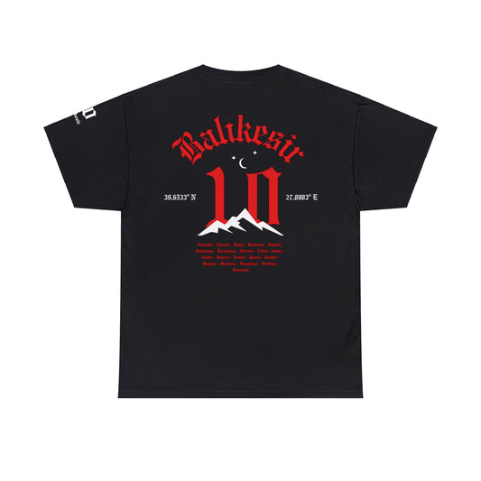 İlçem - 10 Balıkesir - T-Shirt - Back Print - Black