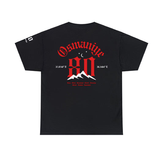 İlçem - 80 Osmaniye - T-Shirt - Back Print - Black