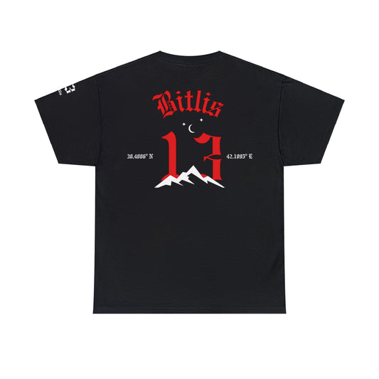 Şehirim - 13 Bitlis - T-Shirt - Back Print - Black