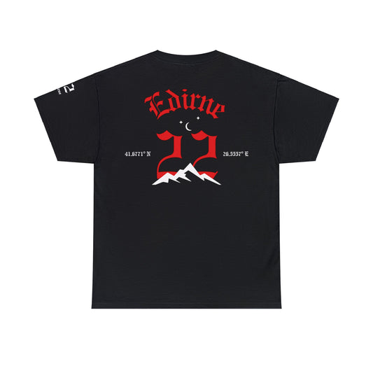 Şehirim - 22 Edirne - T-Shirt - Back Print - Black