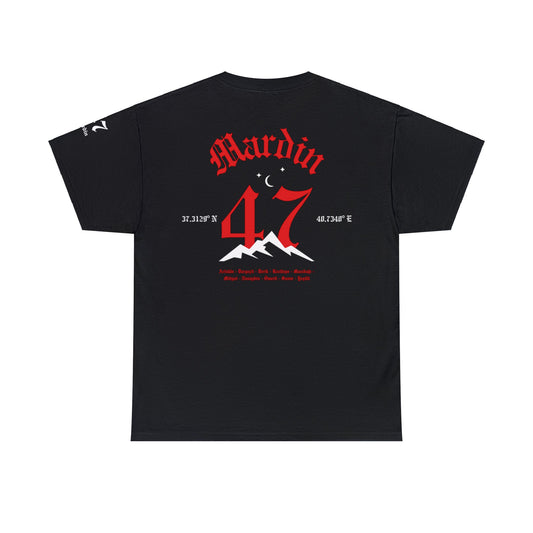 İlçem - 47 Mardin - T-Shirt - Back Print - Black