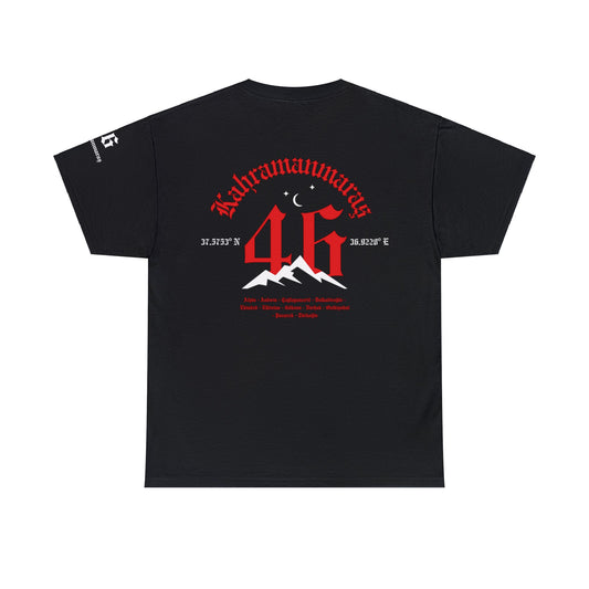 İlçem - 46 Kahramanmaraş - T-Shirt - Back Print - Black