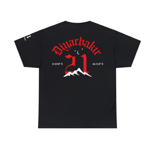 Şehirim - 21 Diyarbakır - T-Shirt - Back Print - Black