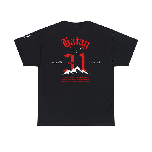 İlçem - 31 Hatay - T-Shirt - Back Print - Black