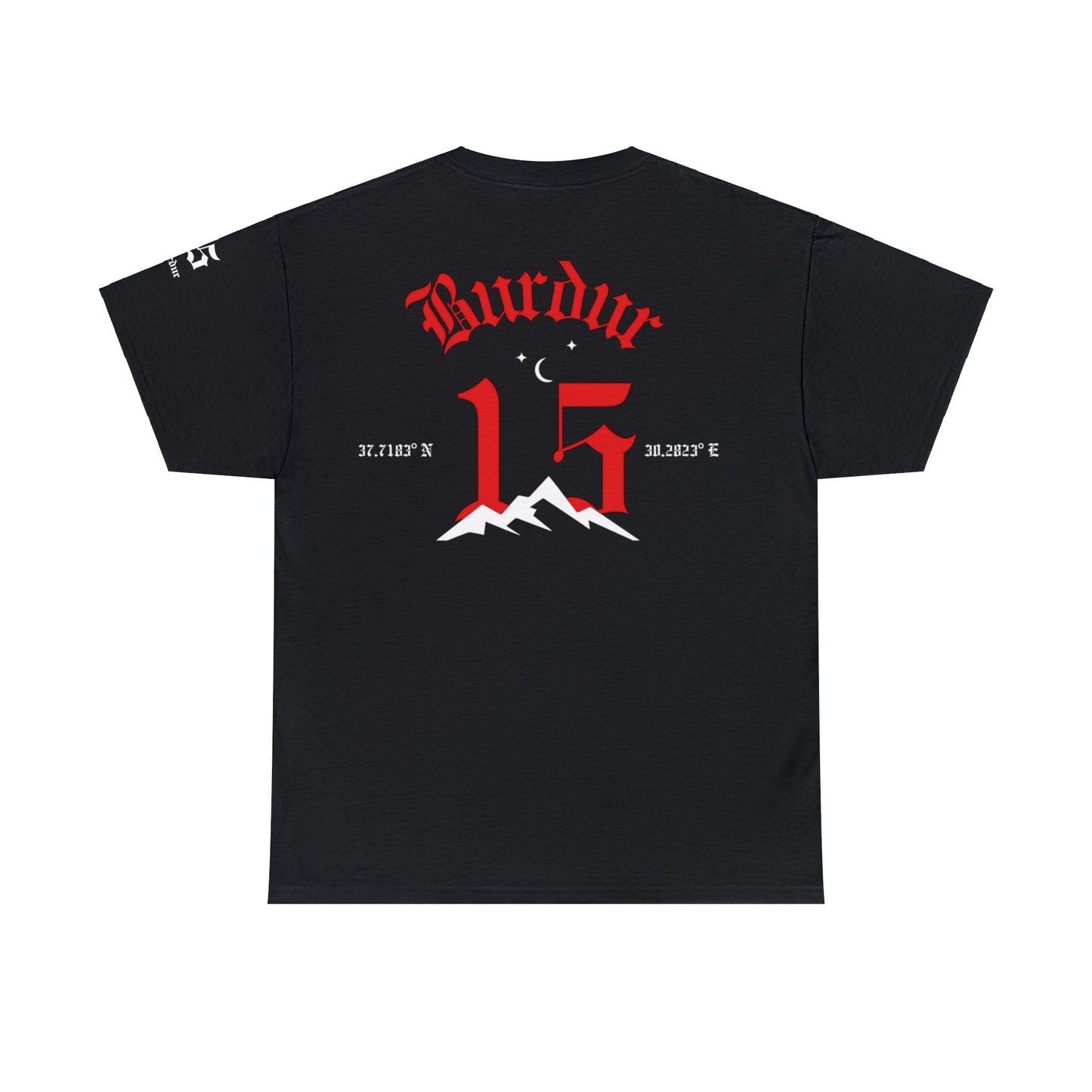 Şehirim - 15 Burdur - T-Shirt - Back Print - Black