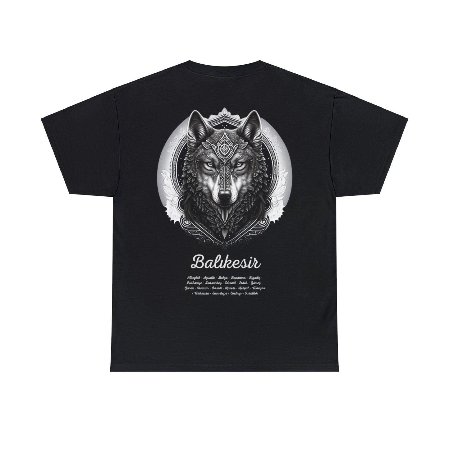 Kurt - 10 Balıkesir - T-Shirt - Back Print - Black/White