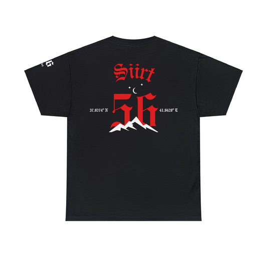 Şehirim - 56 Siirt - T-Shirt - Back Print - Black