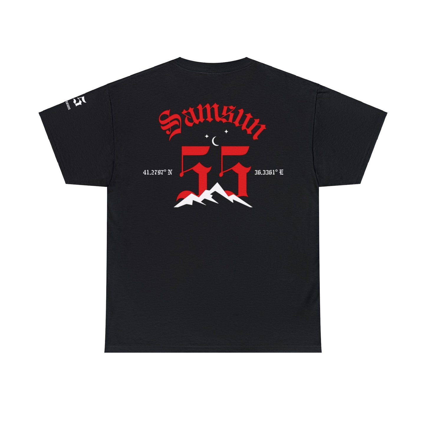 Şehirim - 55 Samsun - T-Shirt - Back Print - Black