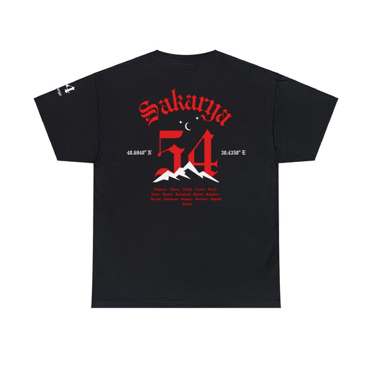 İlçem - 54 Sakarya - T-Shirt - Back Print - Black