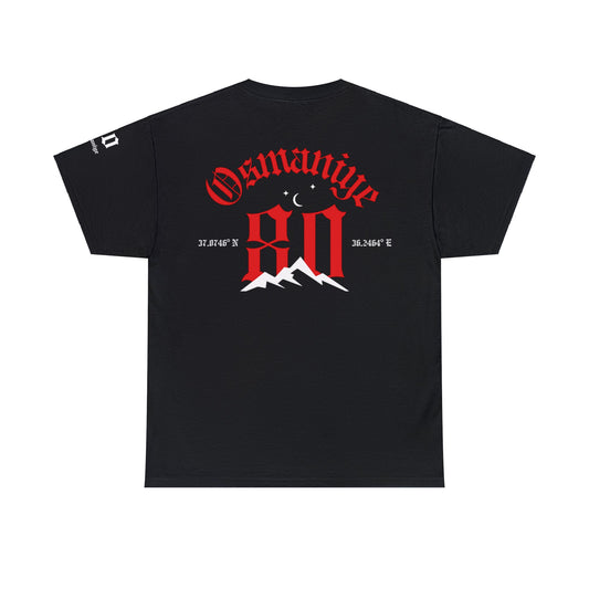 Şehirim - 80 Osmaniye - T-Shirt - Back Print - Black