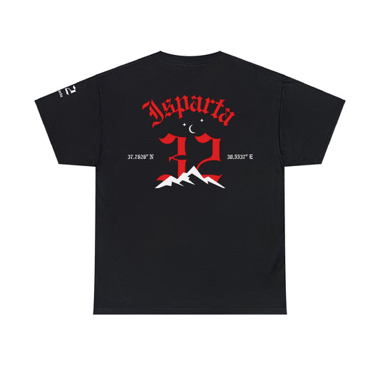 Şehirim - 32 Isparta - T-Shirt - Back Print - Black