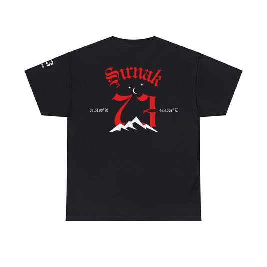 Şehirim - 73 Şırnak - T-Shirt - Back Print - Black